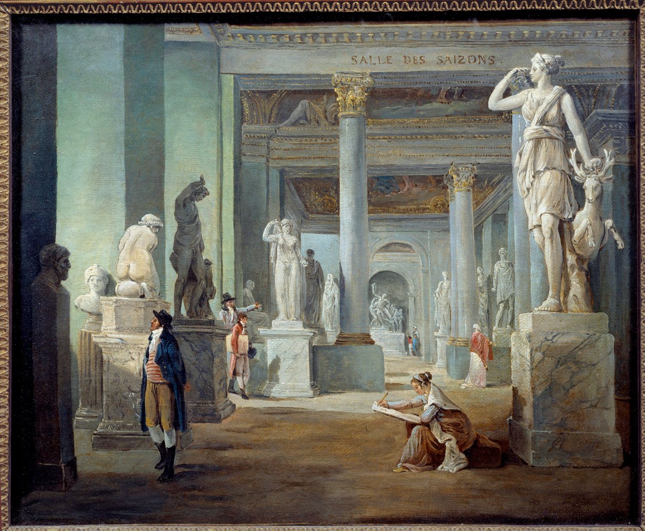 La salle des saisons au musee du Louvre Obraz Huberta Roberta (1733-1808) 1802 Nd. 0,37x0,46 m - Sala pór roku w Luwrze. Obraz Huberta Roberta (1733-1808) 1802. 0,37 x 0,46 m. Luwr, Paryż autorstwa Hubert Robert