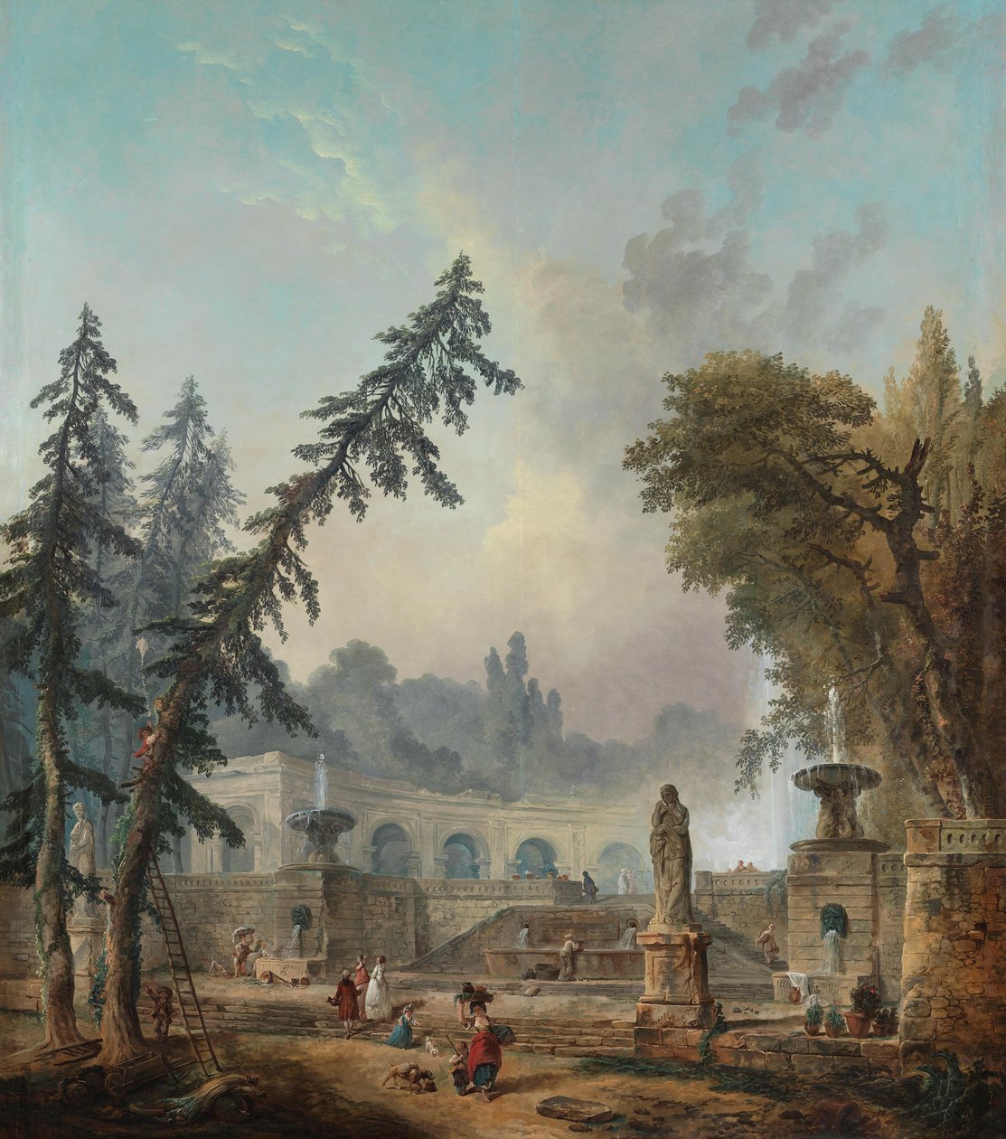 Pejzaż parkowy autorstwa Hubert Robert