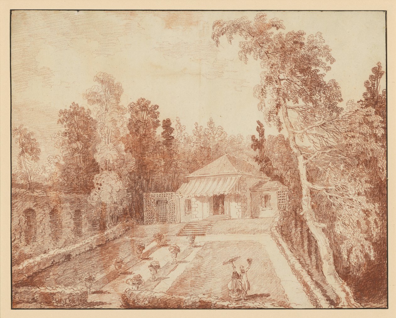 Pawilon w parku autorstwa Hubert Robert