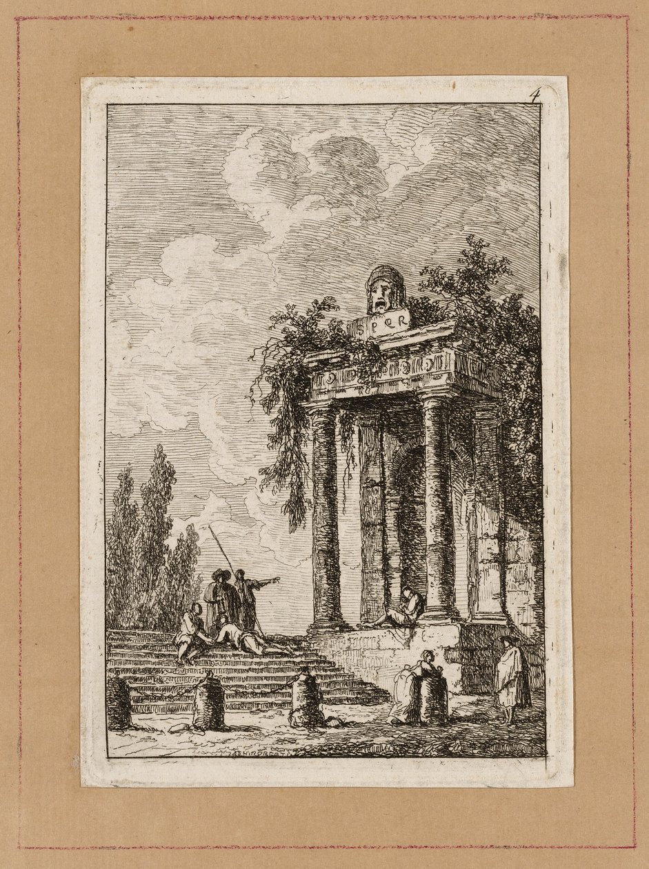 Płyta Czwarta z Wieczorów w Rzymie autorstwa Hubert Robert