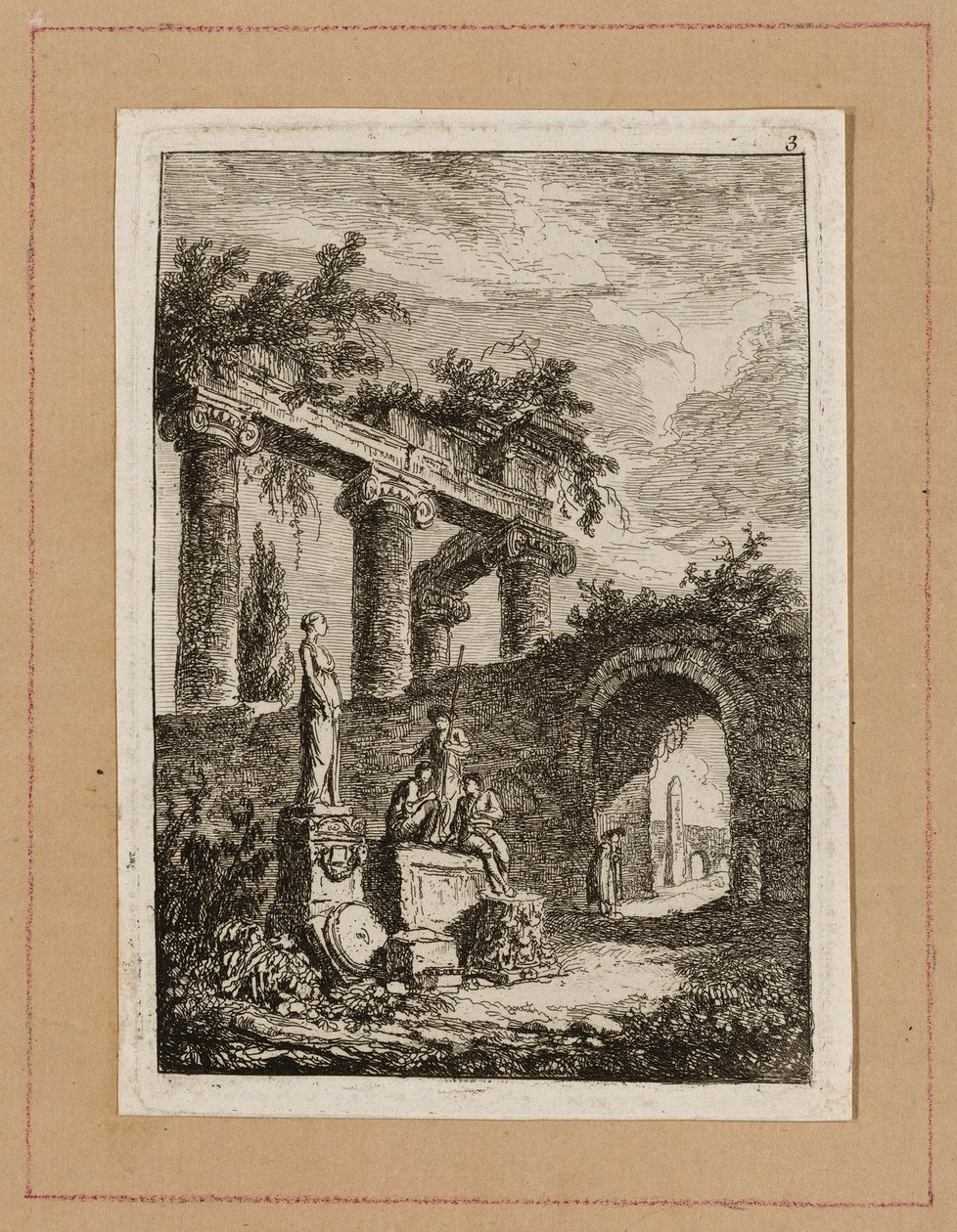 Płyta trzecia z Wieczorów w Rzymie autorstwa Hubert Robert
