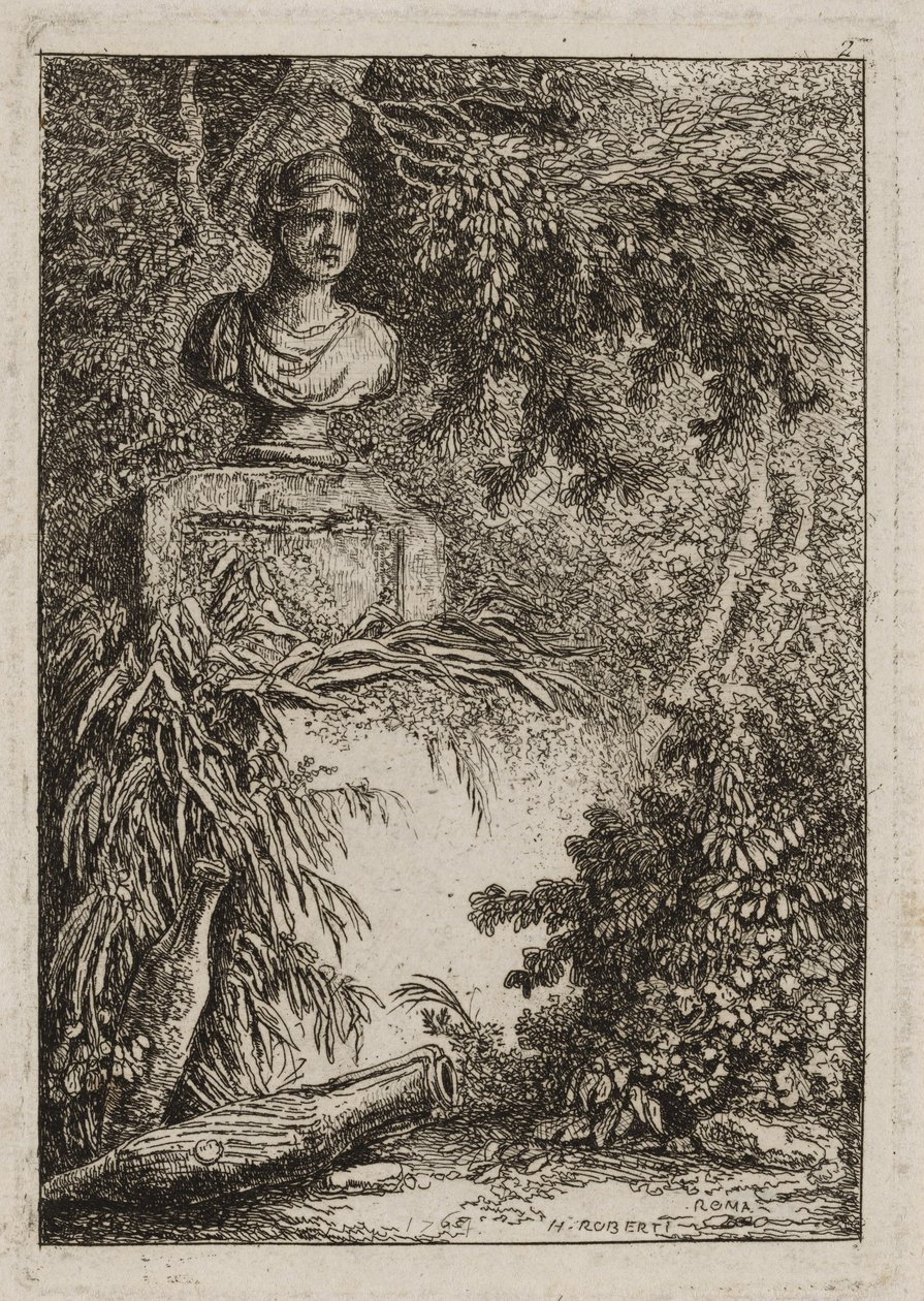 Tablica 2 z Wieczorów w Rzymie, 1763-64 autorstwa Hubert Robert