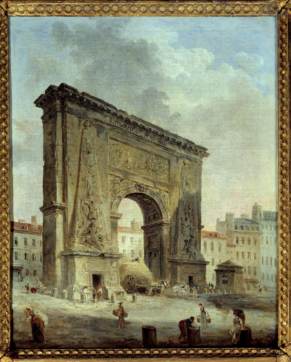 Porte Saint Denis (Widok na Paryż). Obraz Huberta Roberta (1733-1808) autorstwa Hubert Robert
