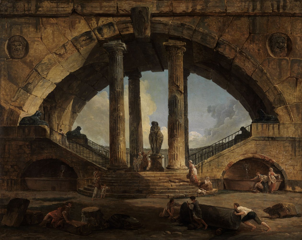 Rzymska weduta fantastyczna autorstwa Hubert Robert