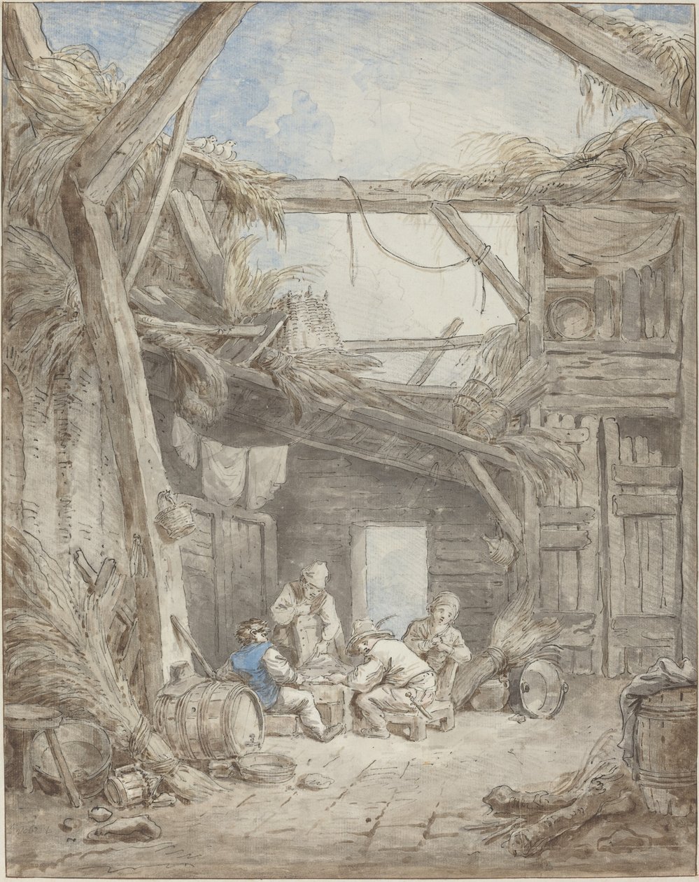 Zrujnowana farma autorstwa Hubert Robert