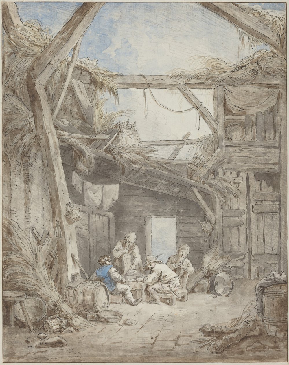 Zrujnowane gospodarstwo autorstwa Hubert Robert