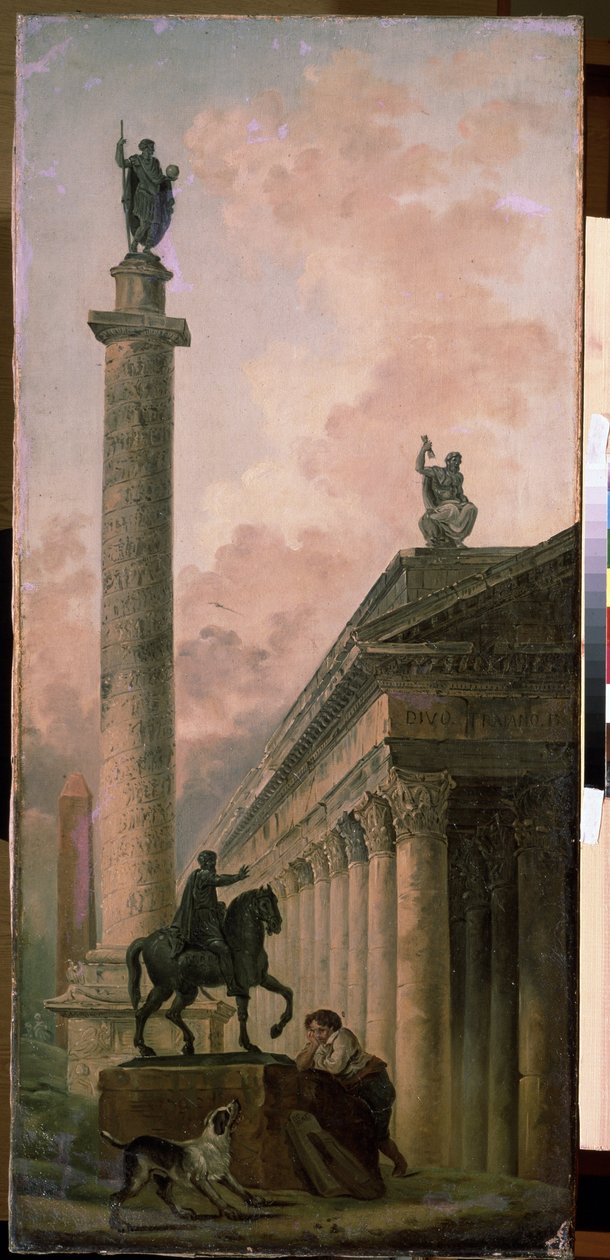Sarkofag. Obraz Huberta Roberta (1733-1808), olej na płótnie autorstwa Hubert Robert