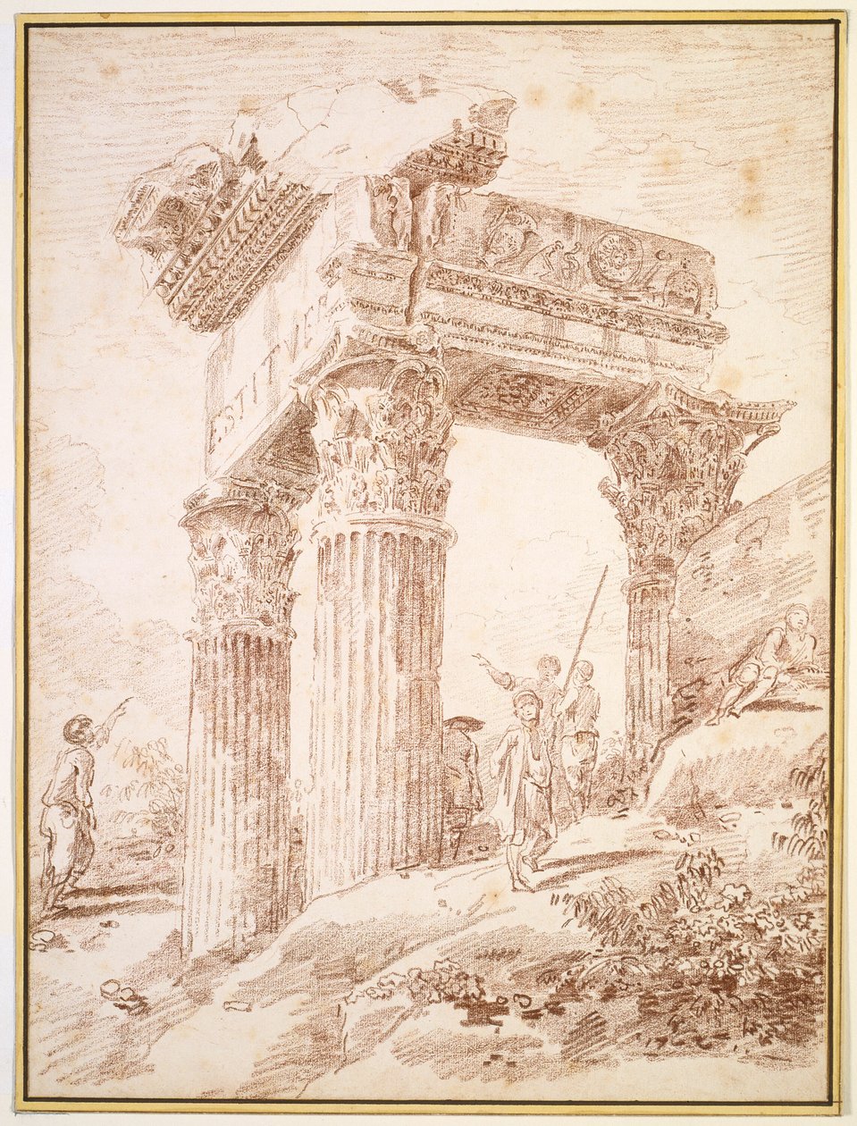 Świątynia Wespazjana autorstwa Hubert Robert