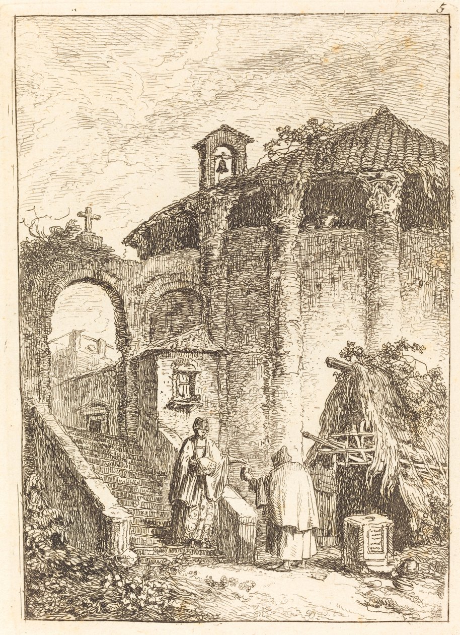 Starożytna Świątynia autorstwa Hubert Robert