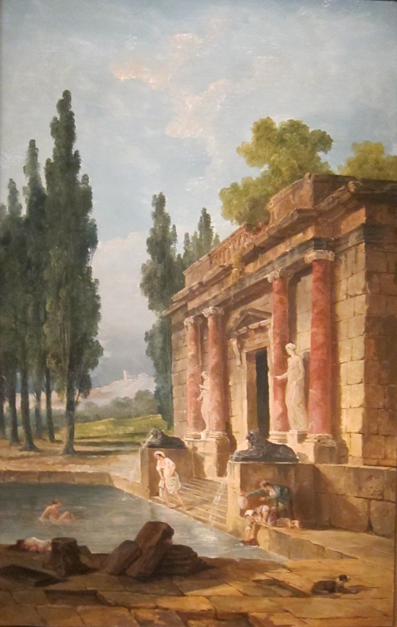 Kąpiący się autorstwa Hubert Robert
