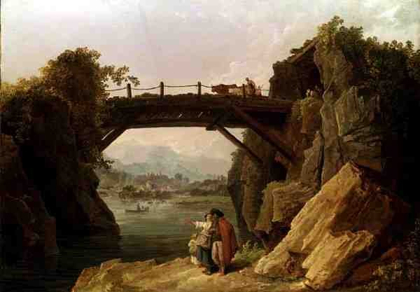 Most (olej na płótnie) autorstwa Hubert Robert