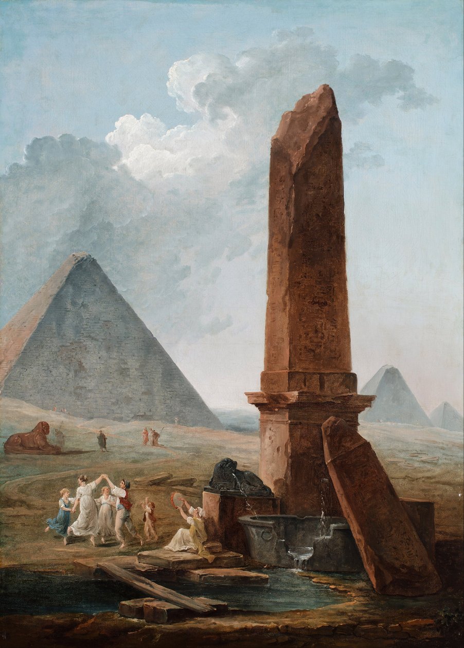 Farandole wśród egipskich zabytków autorstwa Hubert Robert