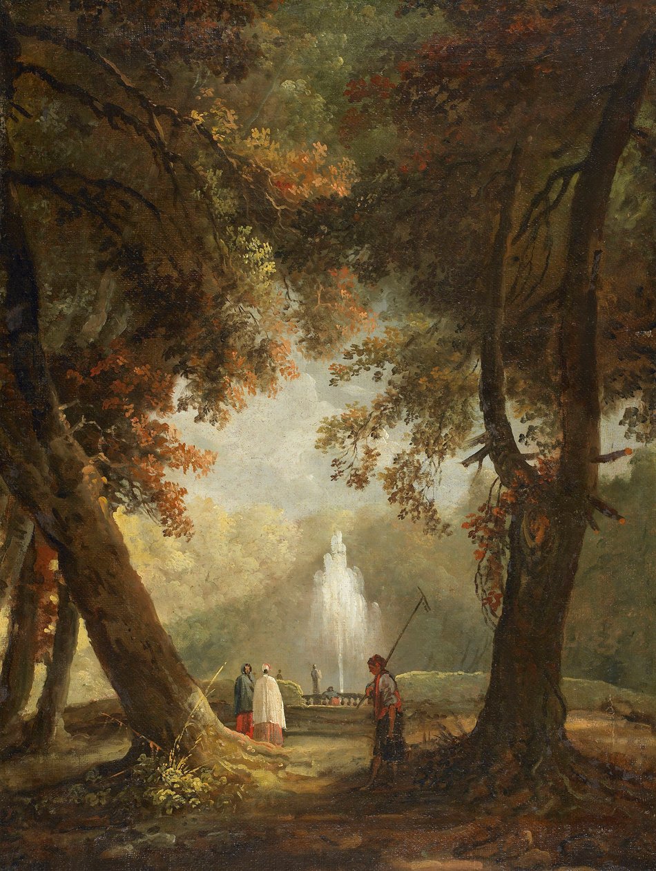 Wielka Fontanna w Villa Conti, Frascati, ok. 1761. autorstwa Hubert Robert