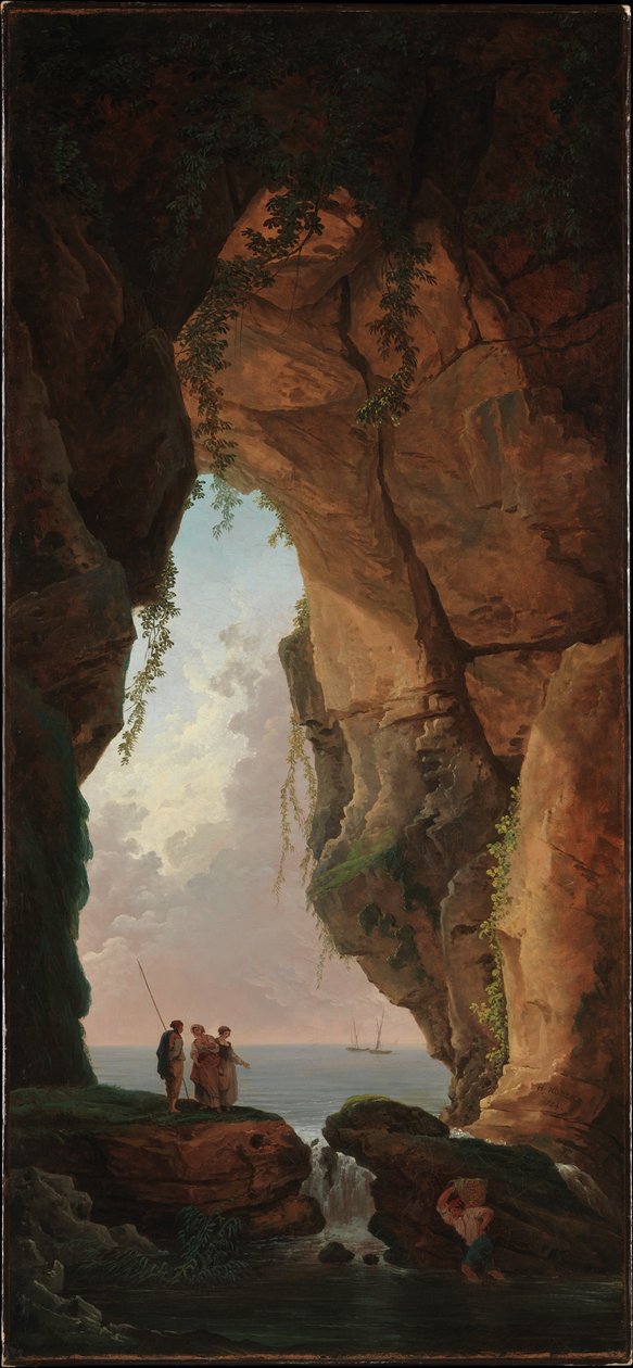 Wejście do jaskini autorstwa Hubert Robert