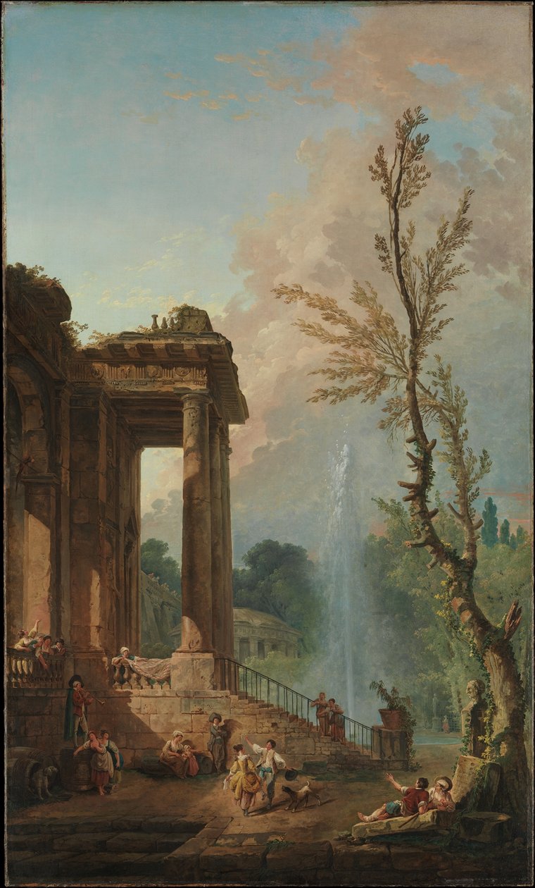 Portyk wiejskiej rezydencji autorstwa Hubert Robert