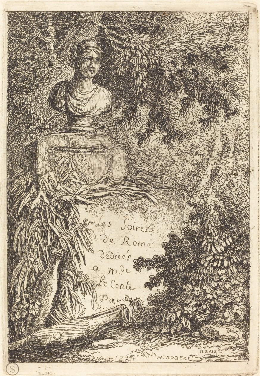 Popiersie portretowe autorstwa Hubert Robert