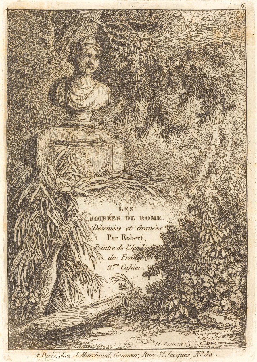 Popiersie portretowe autorstwa Hubert Robert