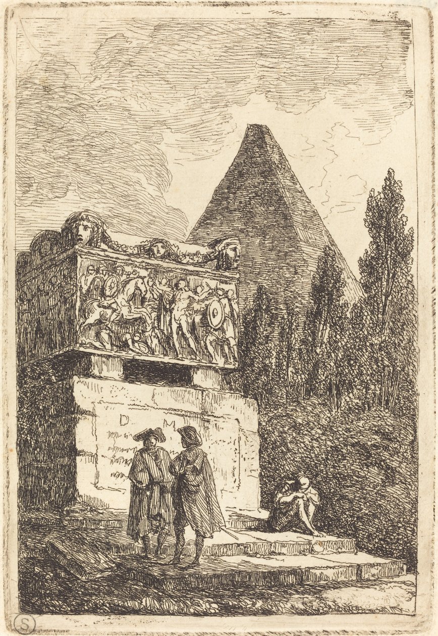 Sarkofag autorstwa Hubert Robert