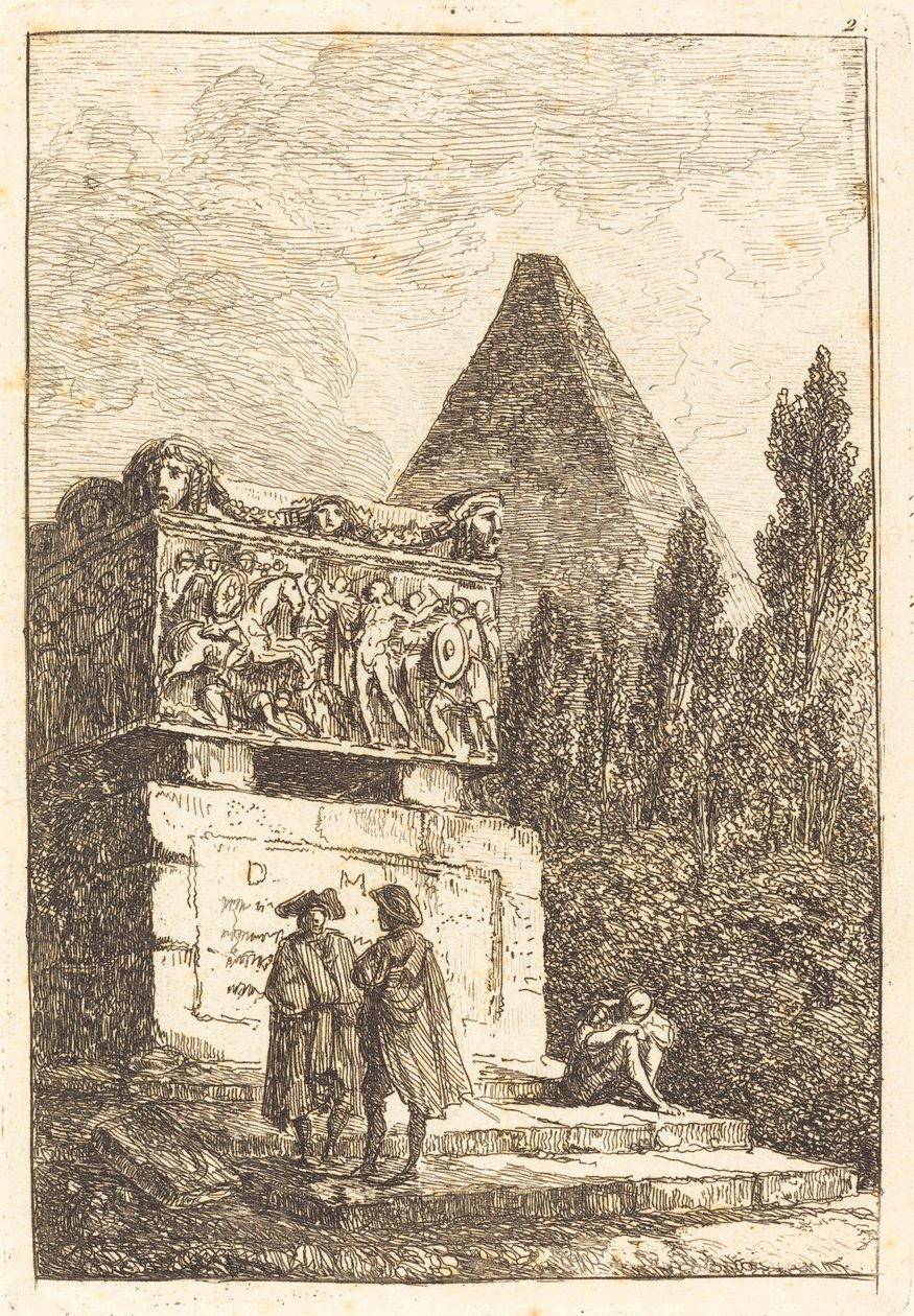Sarkofag autorstwa Hubert Robert