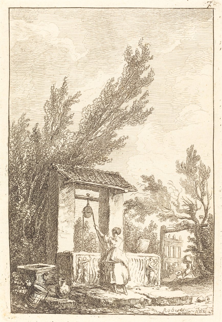 Studnia autorstwa Hubert Robert
