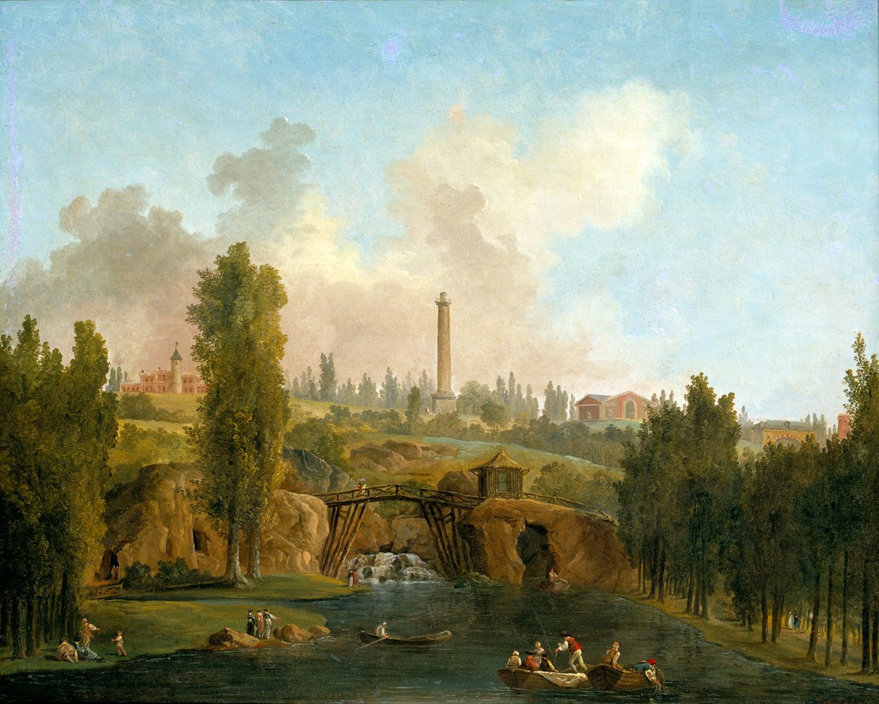 Widok parku w Méréville autorstwa Hubert Robert