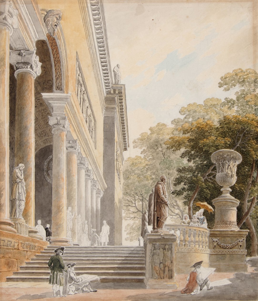 Widok na willę Medyceuszy autorstwa Hubert Robert