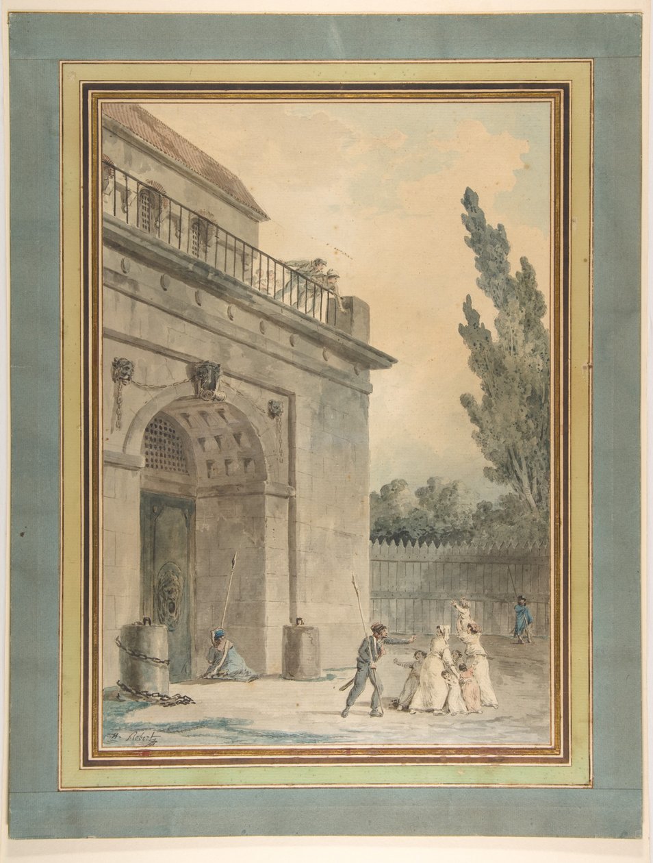 Osoby opuszczające więzienie autorstwa Hubert Robert