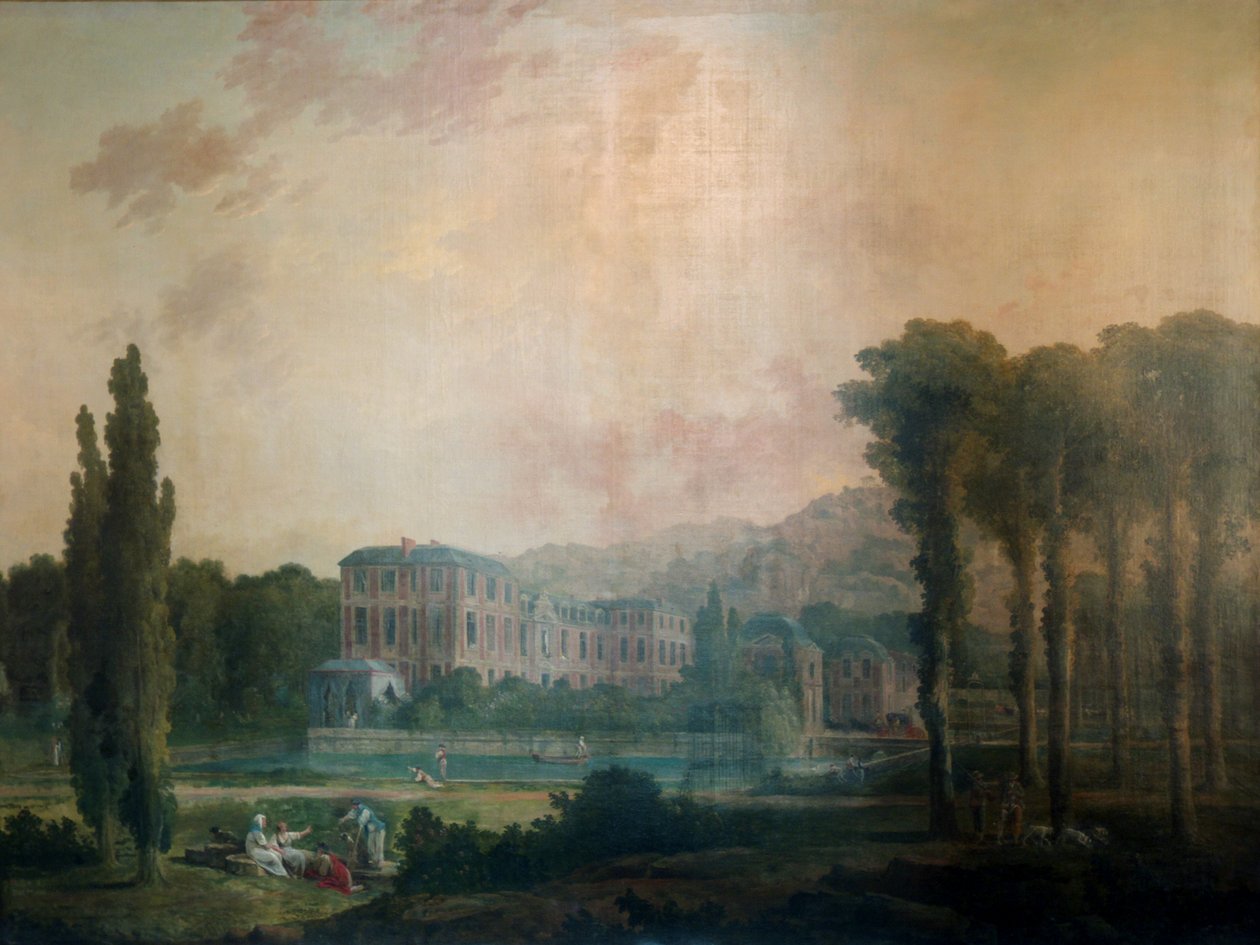 Widok na zamek Chamarande autorstwa Hubert Robert