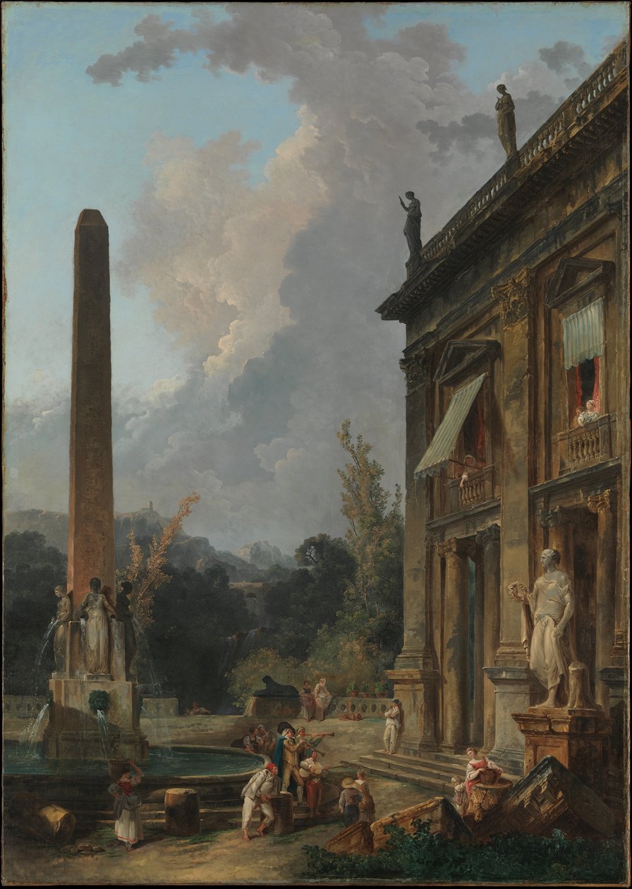Wędrowni minstrele autorstwa Hubert Robert