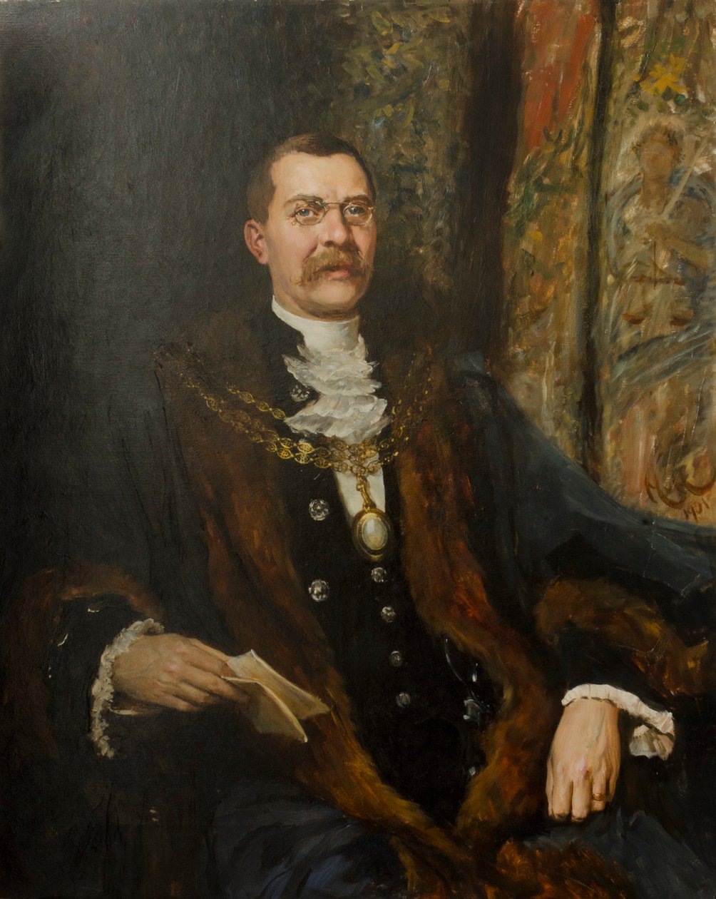 Radny Sir George Hussey, 1901 autorstwa Hubert von Herkomer