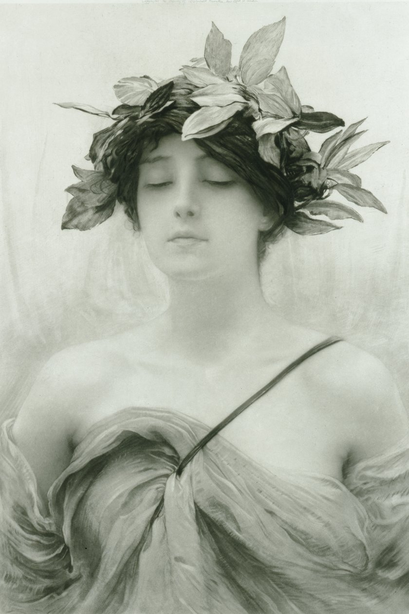 Daphne (grawerowanie metodą mieszaną) autorstwa Hubert von Herkomer