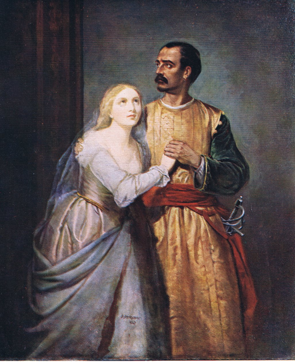 Otello i Desdemona autorstwa Hubert von Herkomer
