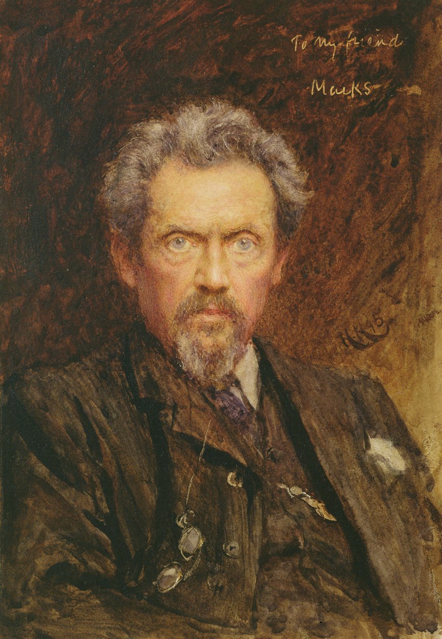 Portret Henryka Stacy Marksa (1829-98) 1890 autorstwa Hubert von Herkomer