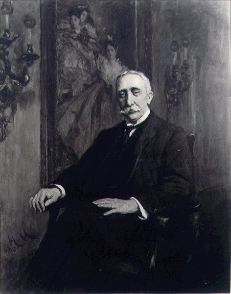 Portret Sir Carla Meyera (1851-1922) ok. 1910 (olej na płótnie) autorstwa Hubert von Herkomer