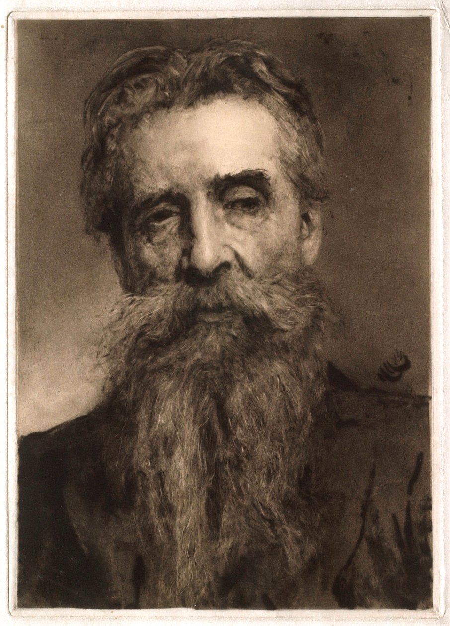 Portret mężczyzny z siwiejącą brodą autorstwa Hubert von Herkomer