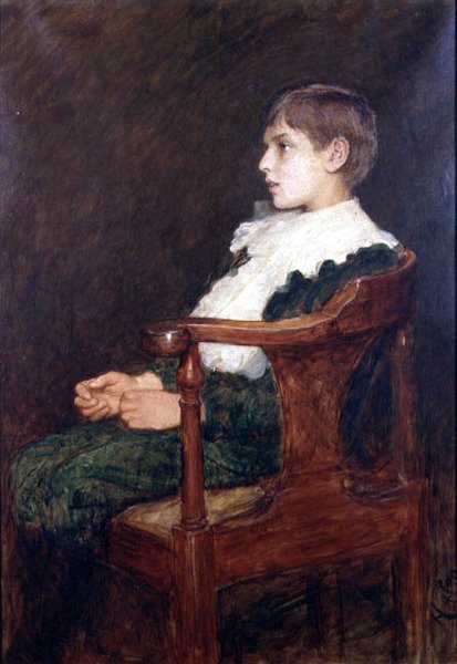 Portret syna artysty Lorenza autorstwa Hubert von Herkomer