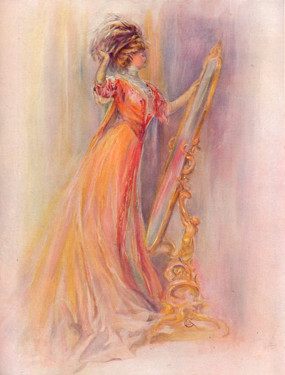„Studium mody”, c1908 autorstwa Hubner and Wilson