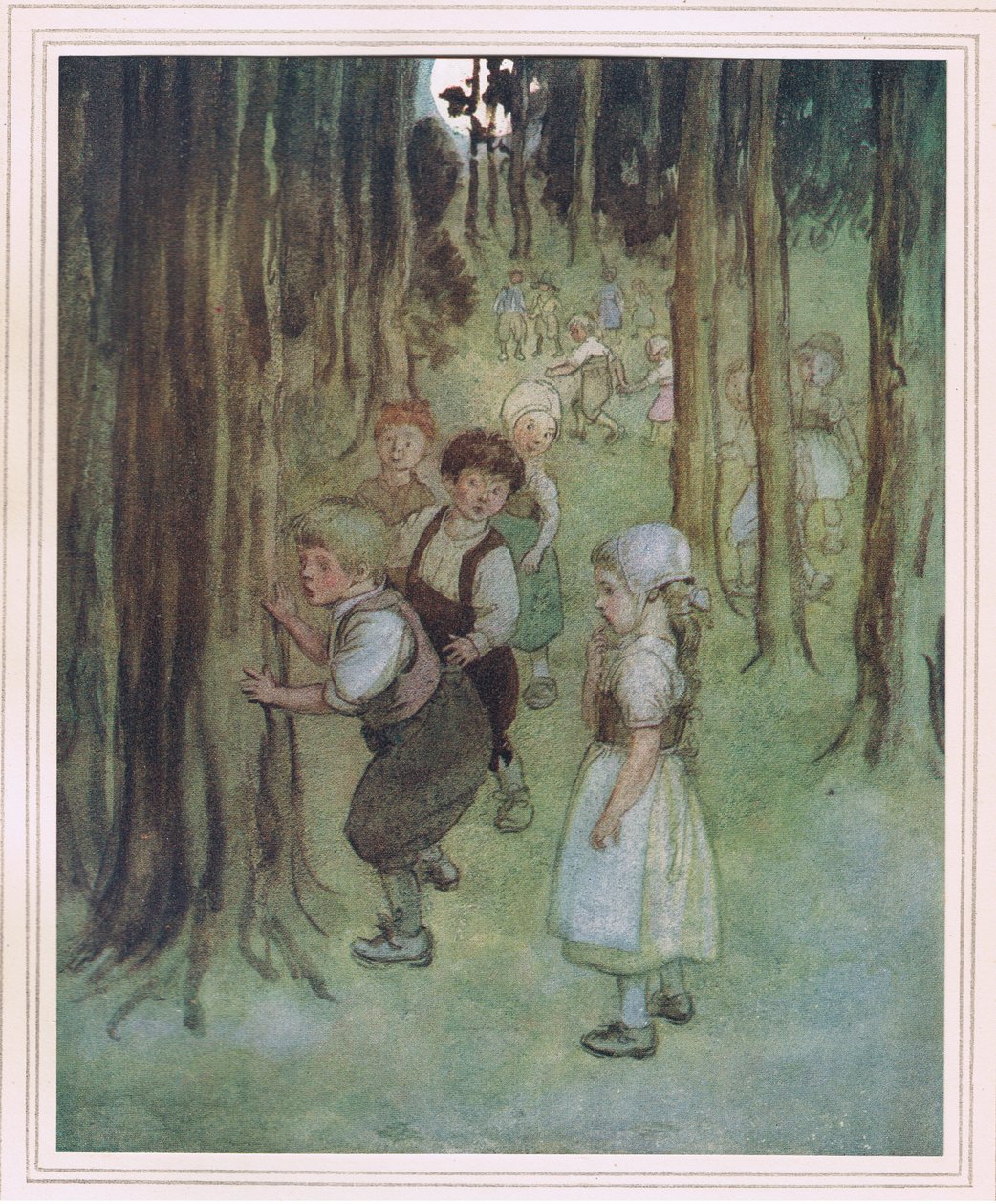 Dzieci podkradłyby się, żeby ją zobaczyć autorstwa Hugh Thomson