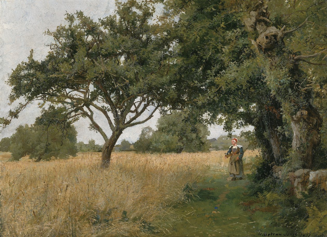 Krajobraz Bretanii, 1877. autorstwa Hugh Bolton Jones