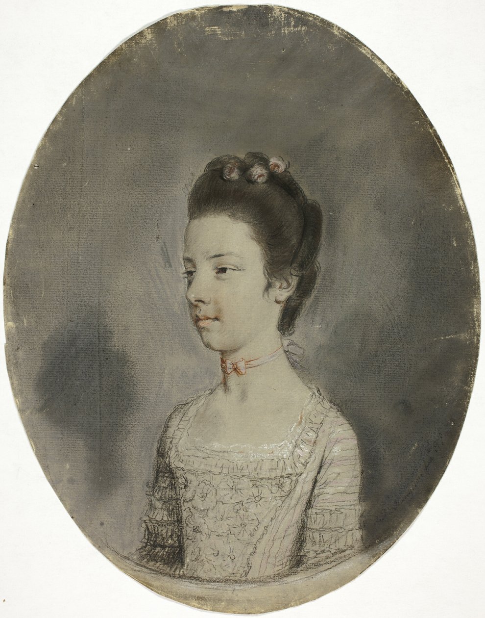 Popiersie portretowe damy autorstwa Hugh Douglas Hamilton