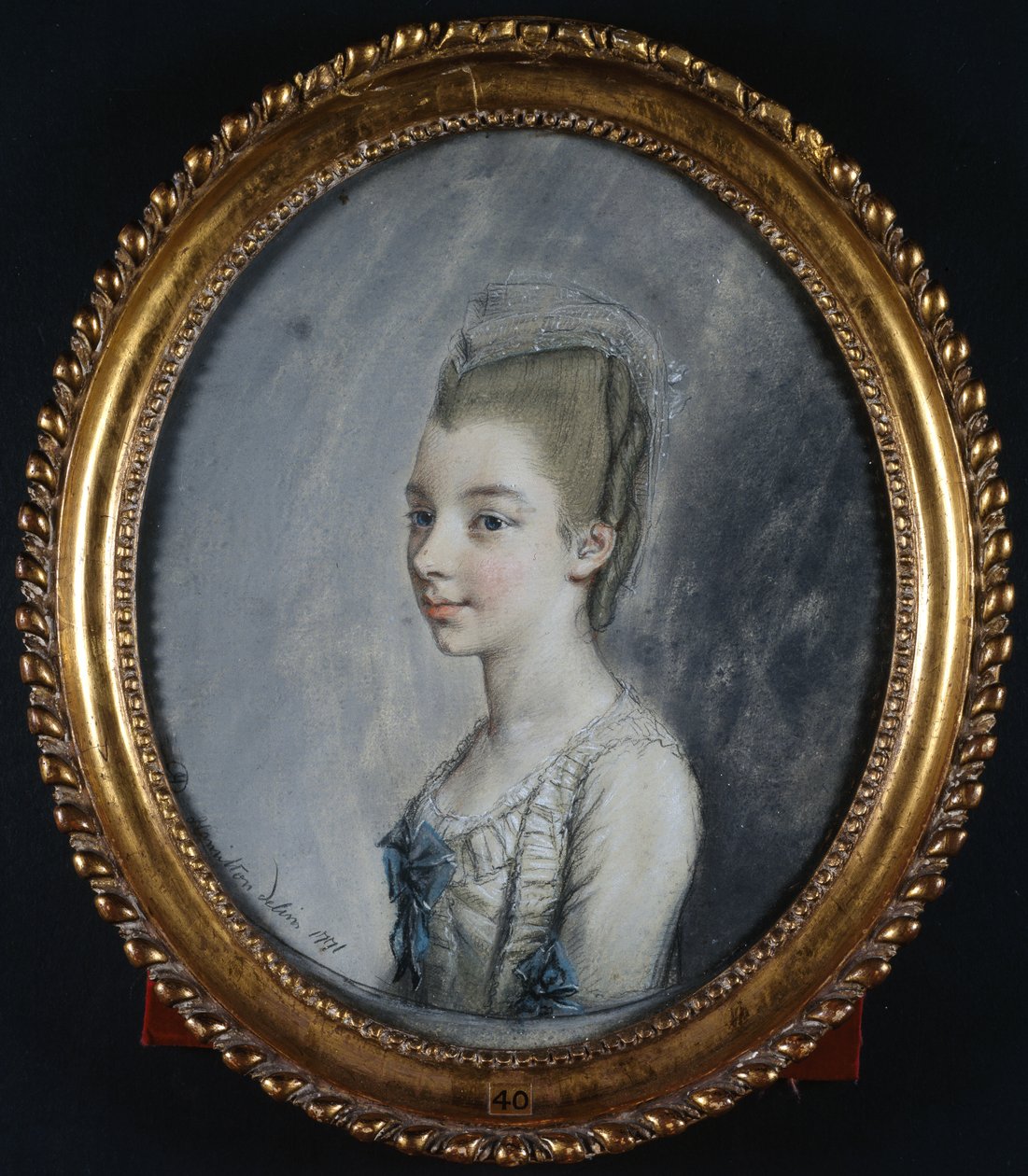 Portret Georgiany Spencer, późniejszej księżnej Devonshire autorstwa Hugh Douglas Hamilton