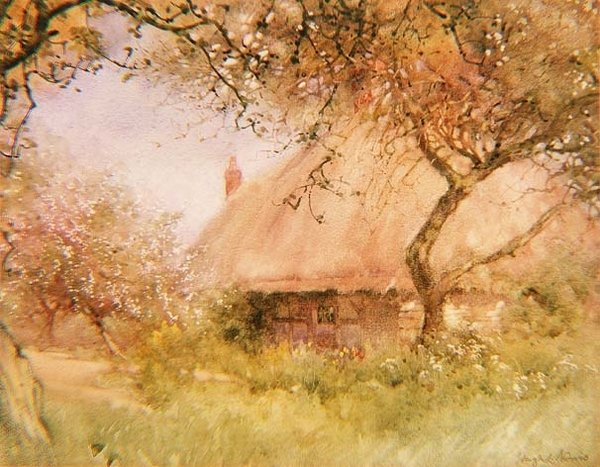 Domek na drzewie jabłoni autorstwa Hugh L. Norris