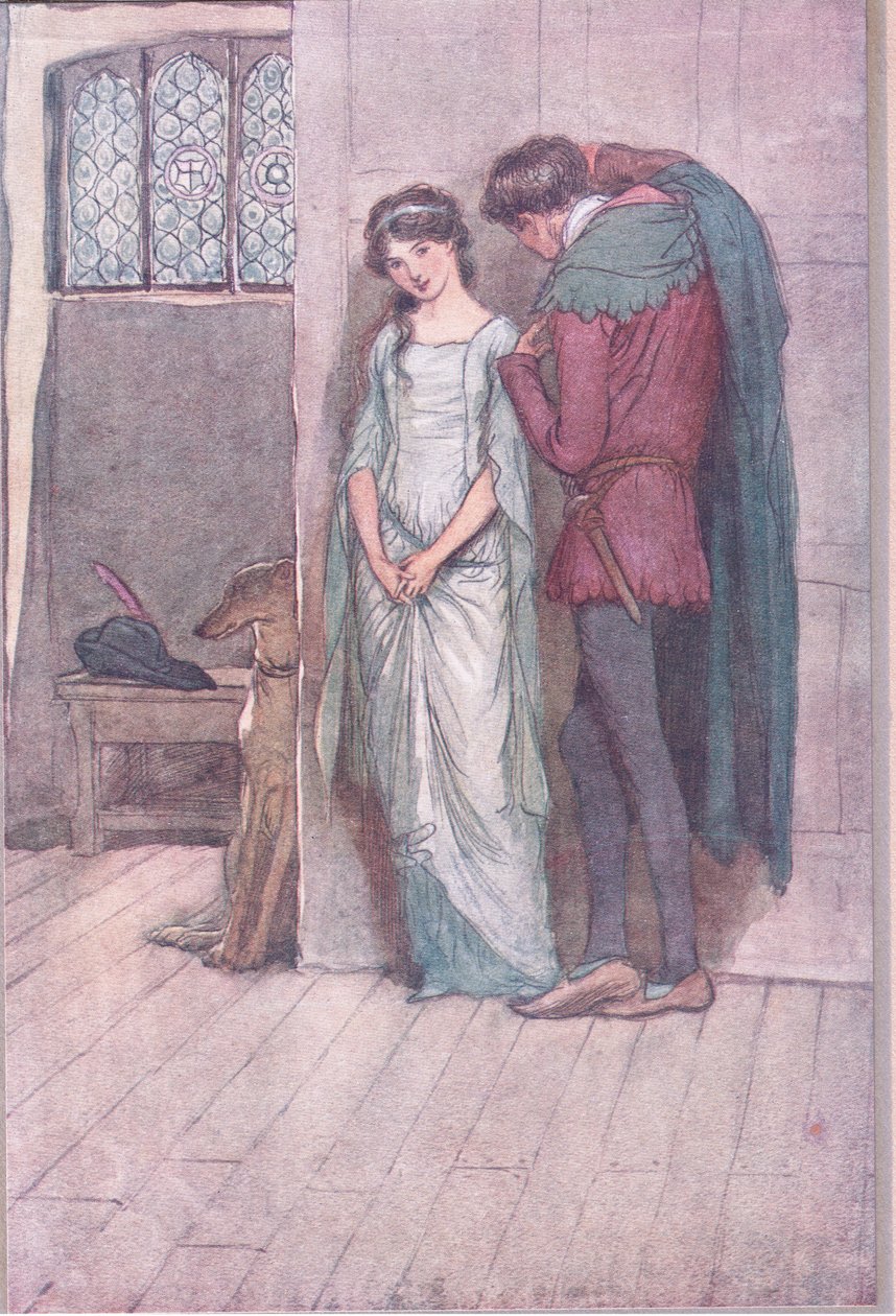 I to jest właśnie bogactwo samego siebie, do którego teraz dążę, ilustracja z Wesołych kuzynek z Windsoru, 1910 autorstwa Hugh Thomson