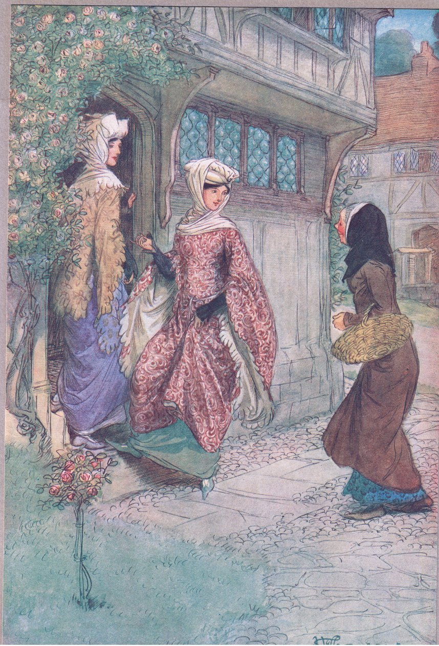 Idź z nami i zobacz, ilustracja z Wesołych kuzyn z Windsor, 1910 autorstwa Hugh Thomson