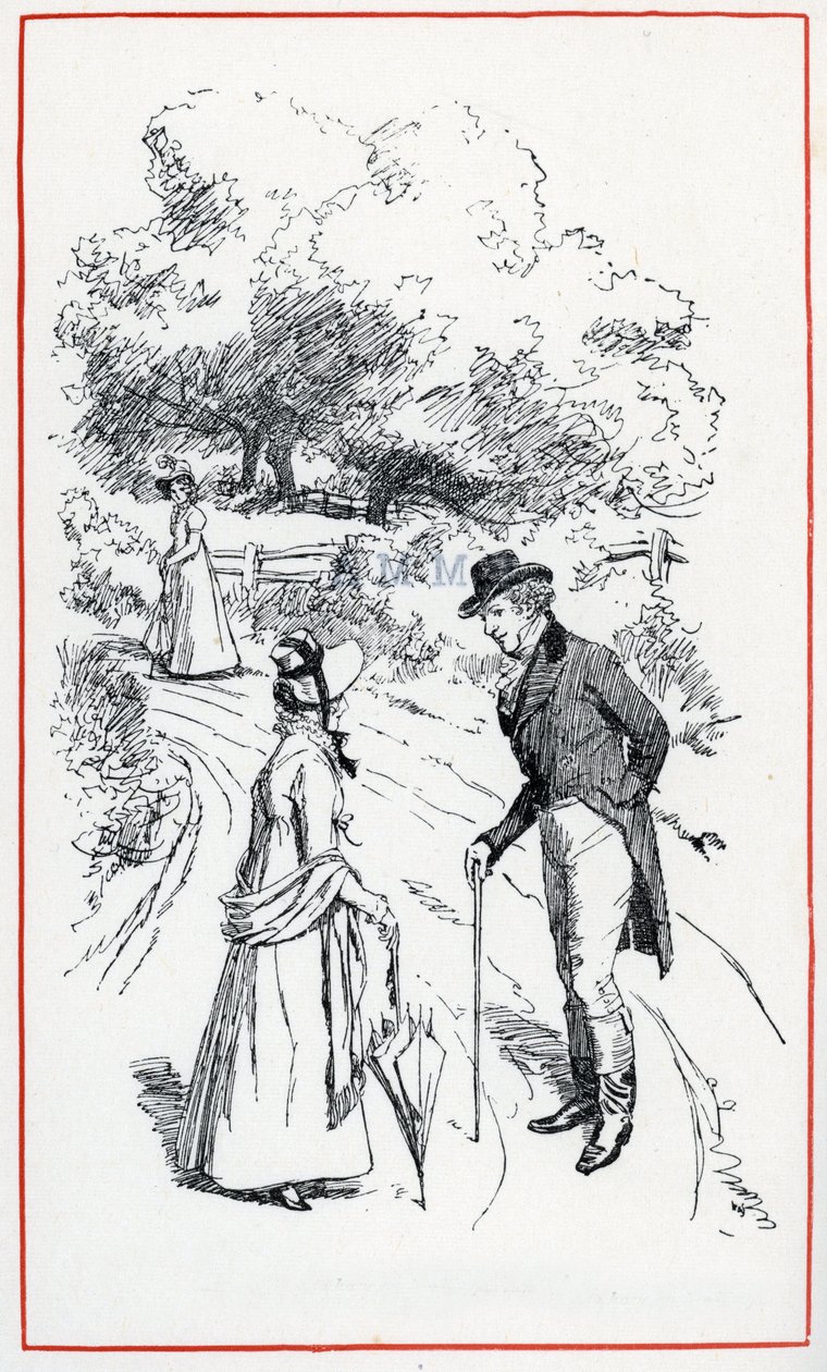 Ilustracja do „Emmy” Jane Austen (ilustracja) autorstwa Hugh Thomson