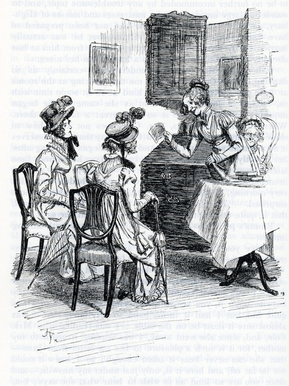 Ilustracja do „Emmy” Jane Austen (ilustracja) autorstwa Hugh Thomson