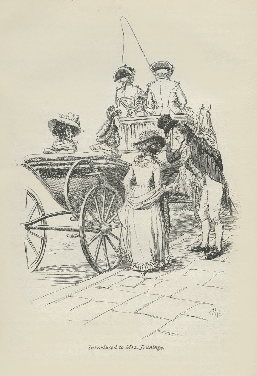 Przedstawiony pani Jennings, 1896 r. autorstwa Hugh Thomson