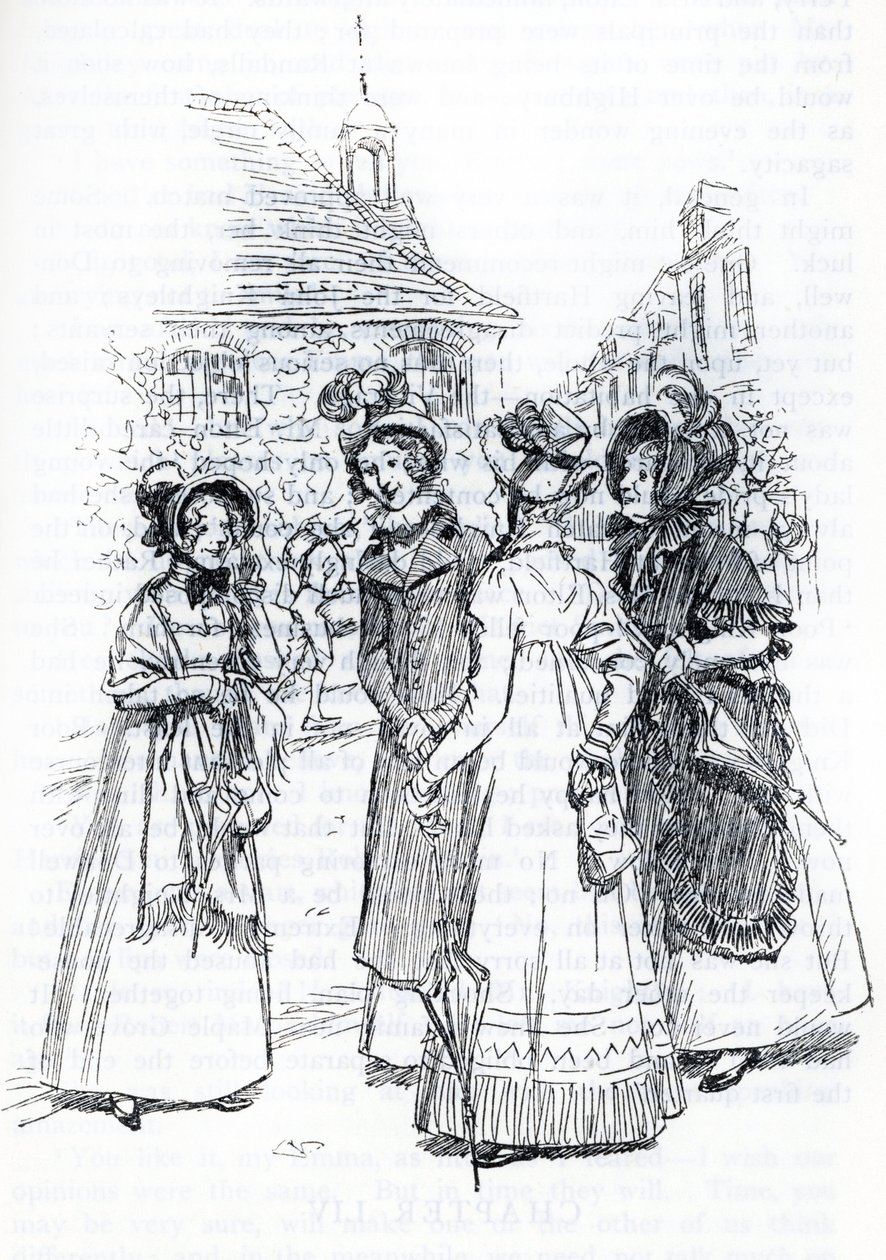 "Pani. Cole, pani Perry i pani Elton” - (ilustracja) autorstwa Hugh Thomson