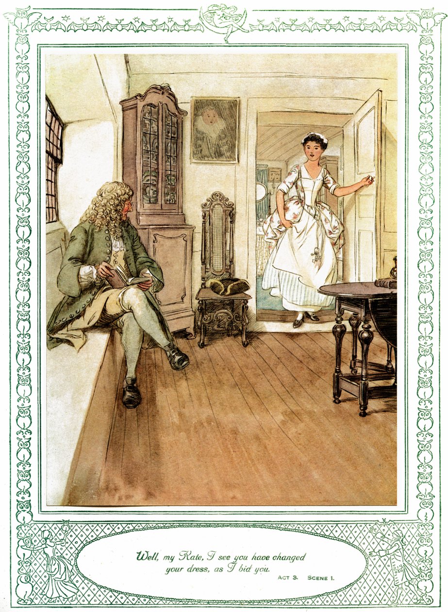 Sztuka Olivera Goldsmitha She Stoops to Conquer autorstwa Hugh Thomson