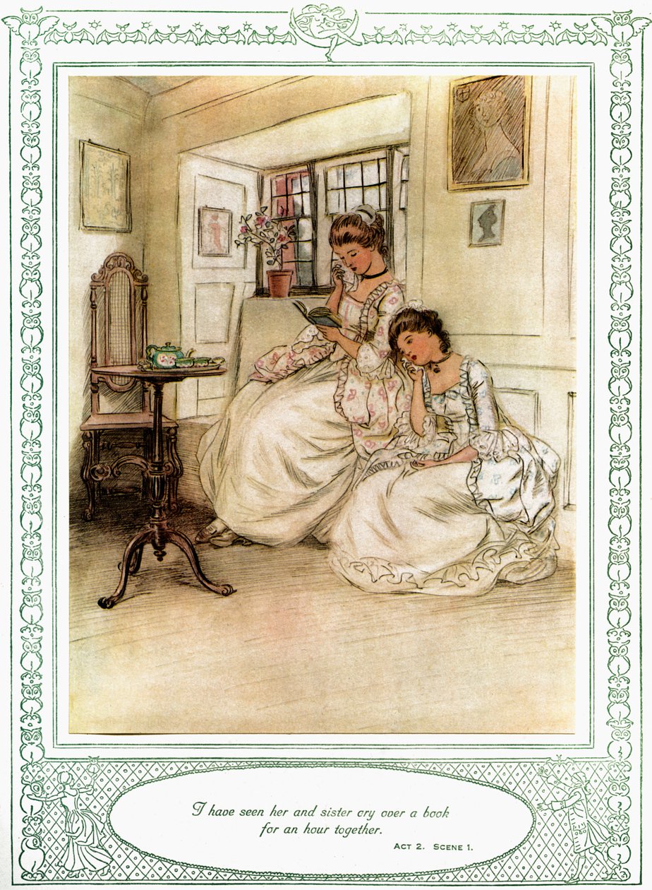 Sztuka Olivera Goldsmitha She Stoops to Conquer autorstwa Hugh Thomson
